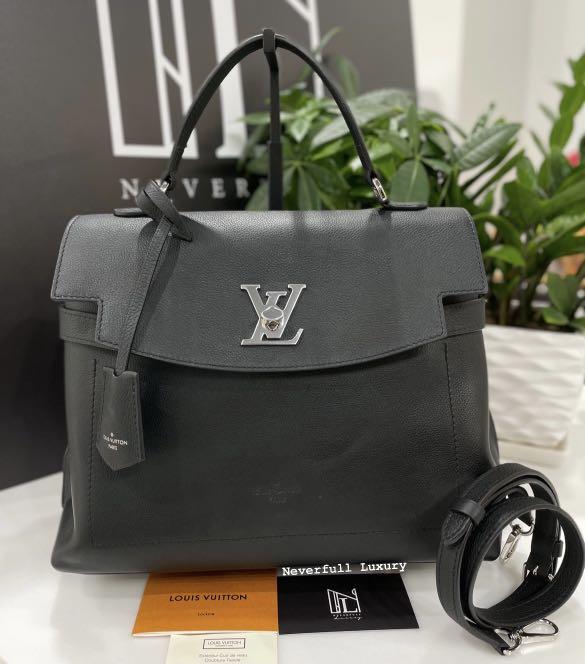 Louis Vuitton Lock me Ever MM Black Calfskin Leather