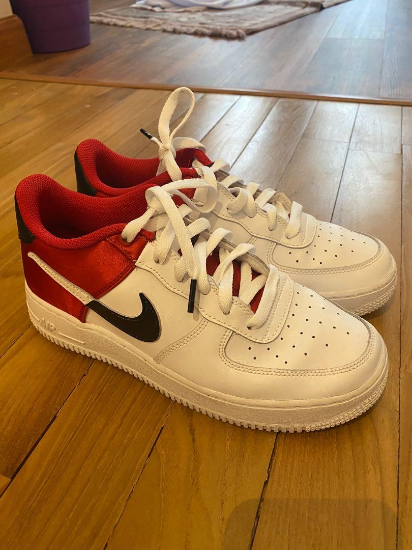 Nike Air Force 1 '07 LV8 Satin Red #TerlebihBeli, Women's Fashion, Footwear  on Carousell