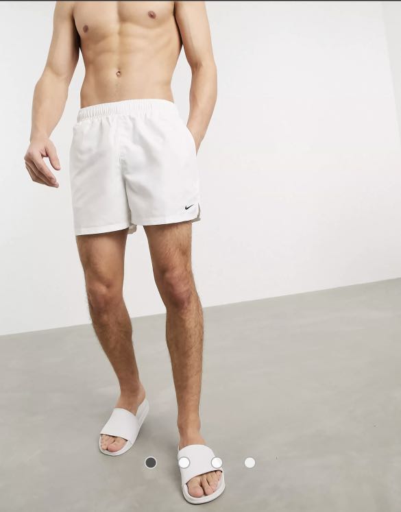 White nike swim store shorts