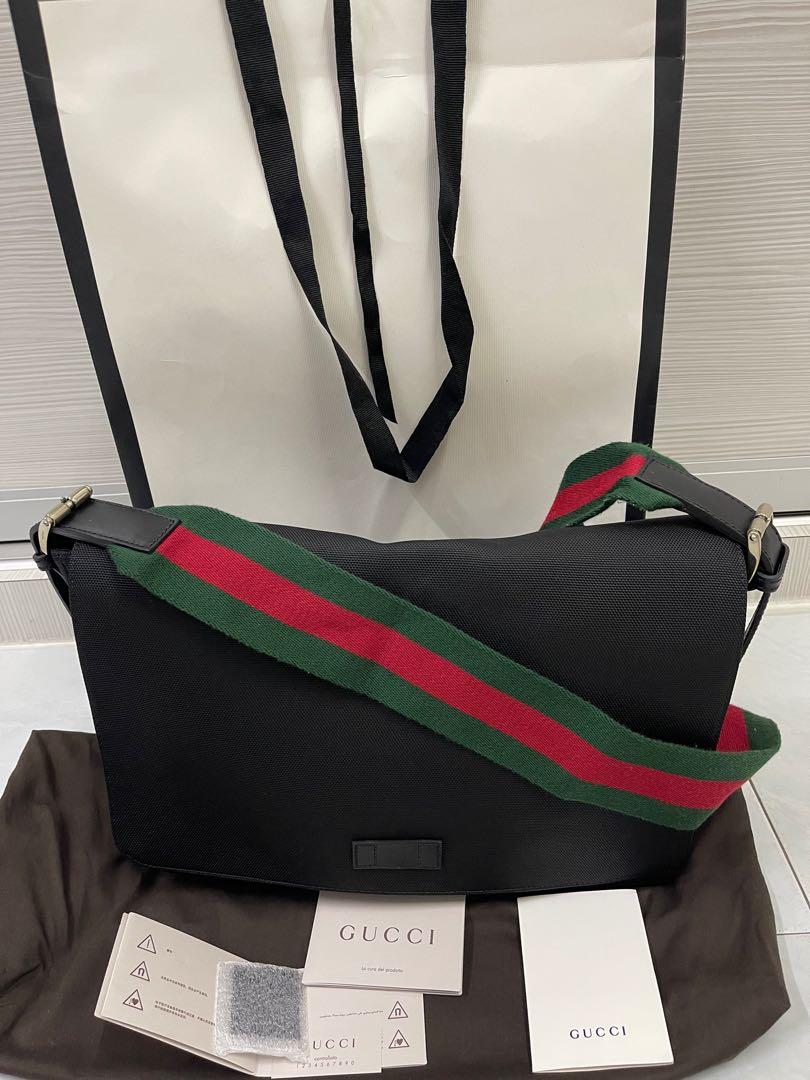 Gucci techno canvas messenger bag on sale