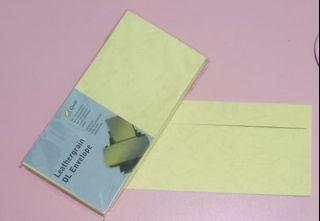 QUILL STATIONERY LEATHERGRAIN DL ENVELOPE (YELLOW) 24 PCS