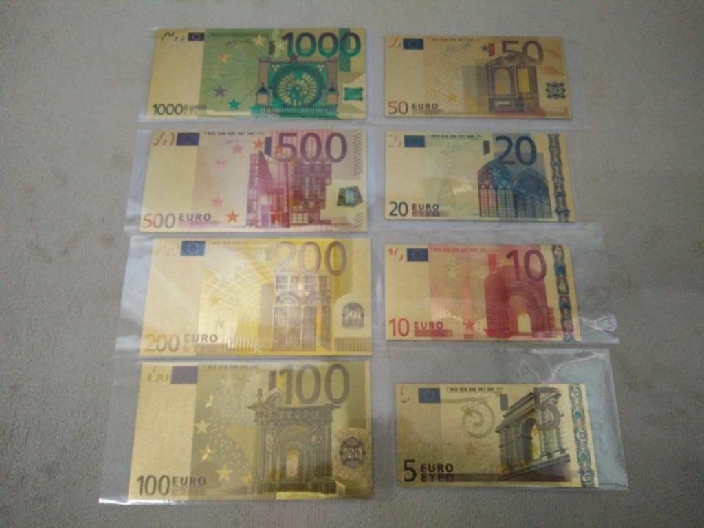 Rare Euro Fullset Of 8 Pcs Banknote Gold Collection Antiques Currency On Carousell