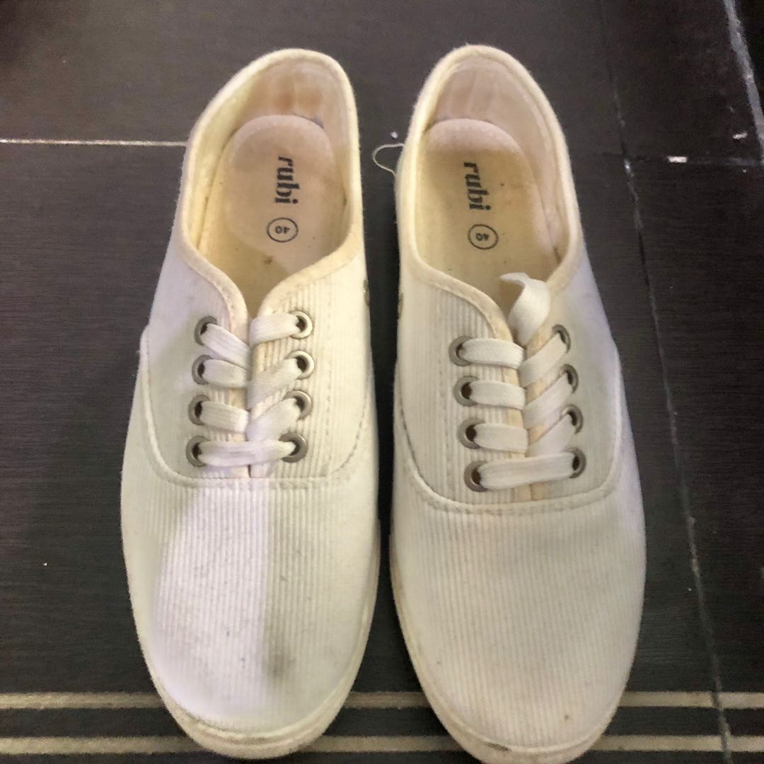 Rubi Juno Plimsolls White Sneakers NETT