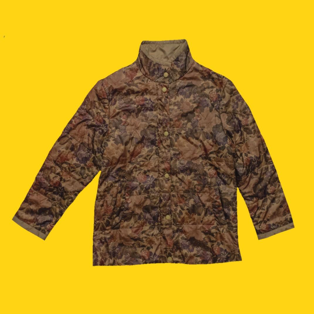 SALE Vintage Floral Quilted Puffer Unisex Coat Jacket Golf Wang Tyler The Creator Tapestry Retro 90s