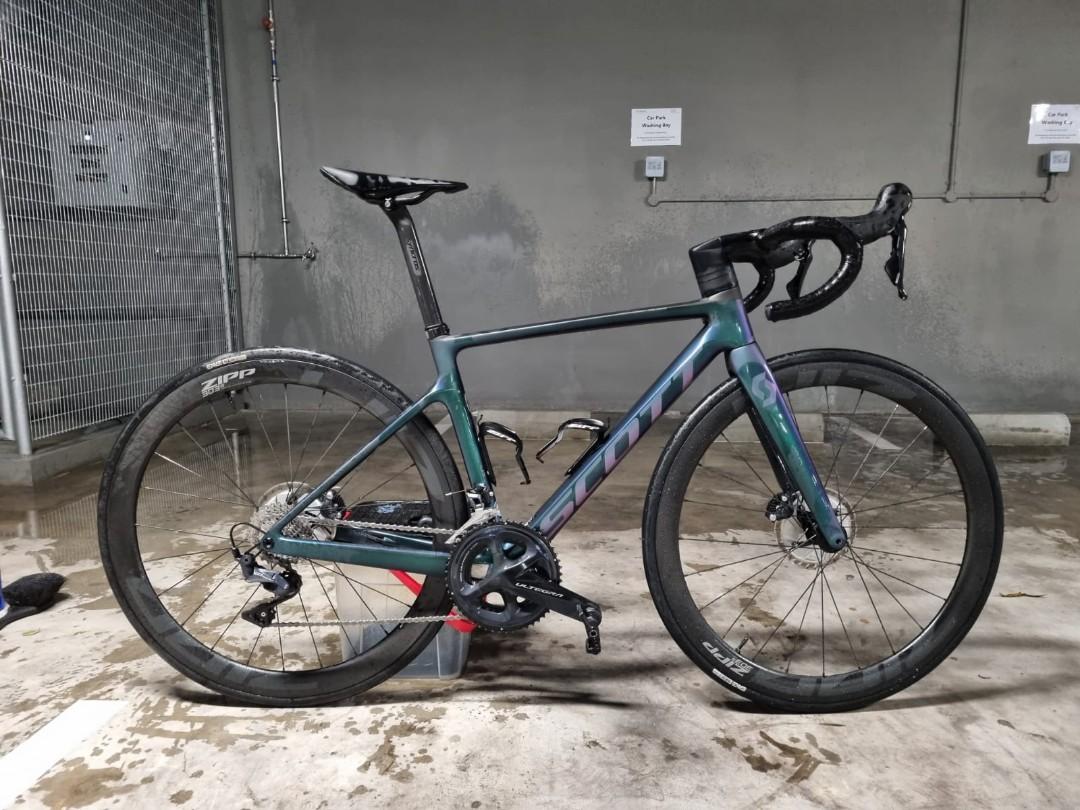 Scott Addict RC 30 Prism Green Purple Size 49 Sports Equipment