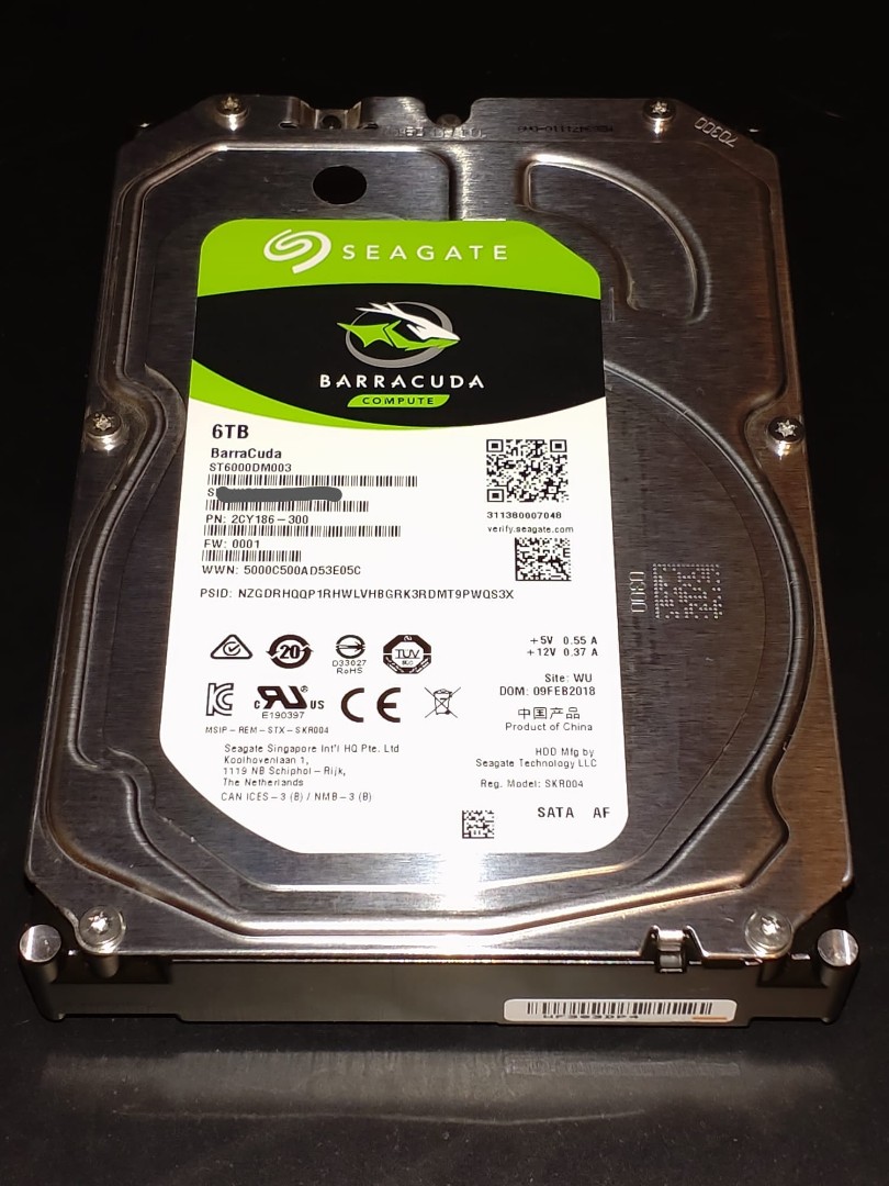 未開封 Seagate BarraCuda 内蔵ハードディスク 6TB HDD - 通販