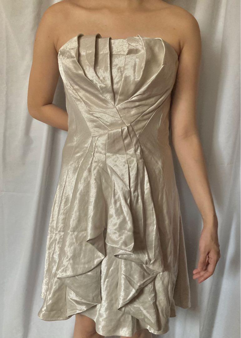 silver tube dress