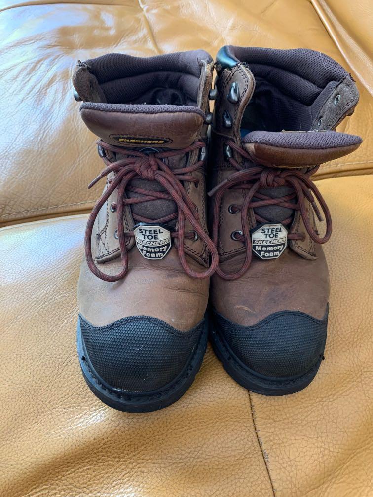 Skechers working boots Men s Fashion Footwear Boots on Carousell