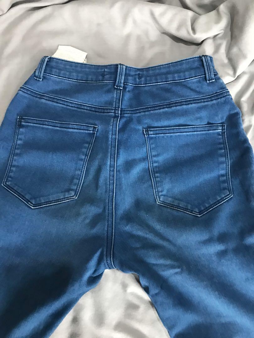 Skinny jeans highwaist bershka, Fesyen Wanita, Pakaian Wanita