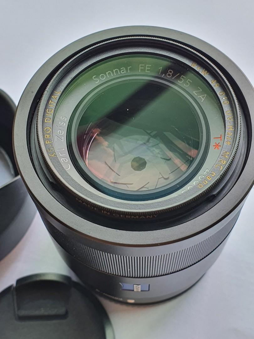 Sony 55mm F1.8 ZA + (Free B+W german filter 50), Photography, Lens