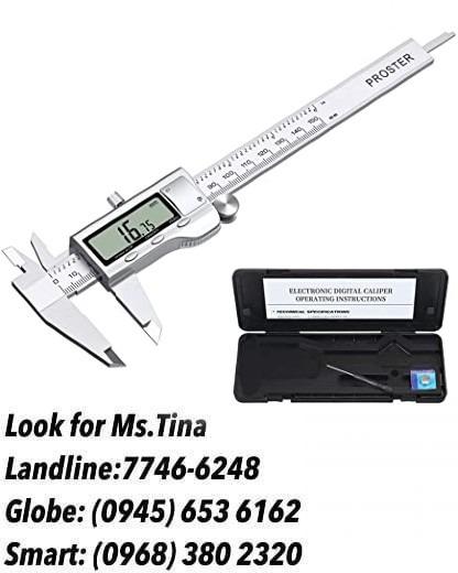 Stainless steel digital vernier caliper (Category: Construction Tools & Equipment) located in Manila. Submitted by tina.sales (Listing ID 1104788314, Image 1). Description: Stainless steel digital vernier caliper Code: SV08-150 Size: 6" PRICE: 2,674 ROBART CONSTRUCTION SUPPLIES ( BIR ACCREDITED ) Manila Office : 1405 Yuseco St. Sta Cruz Manila ☎ Contact Us Now: Landline: (02) 7746-6248 ,7002-2872 Globe: 09354127044, (0945) 140 9560 , (0915)594789