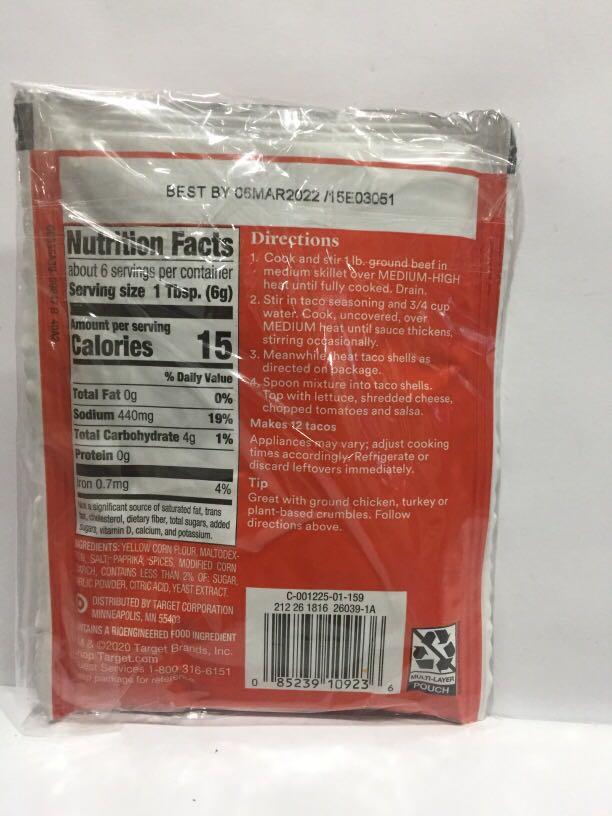 Taco Seasoning imported from US (35.4g) (Category: Spice & Seasoning) located in Pasay City. Submitted by redgiftshop (Listing ID 1104829106, Image 3). Description: No synthetic colors Artificial Flavors directly bought in US ( stocks 10pcs ) directly bought in US product code: EJ21July.
