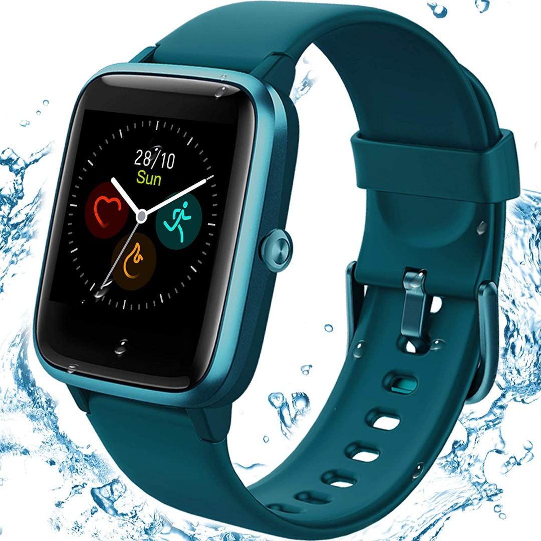 TEMINICE High End Fitness Trackers Health Sports Smart Watch with Heart Rate Sleep Monitor Calorie Step Counter 1.3 Touch Screen IP68 Waterproof Pedometer Activity Trackers for Kids Women Men Mobile P...