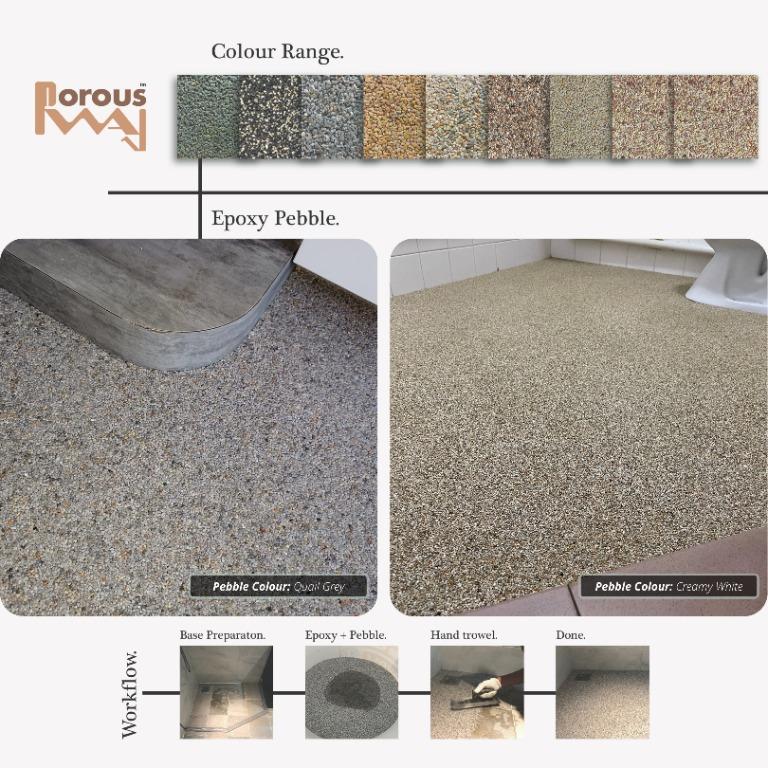 HDB & Condo Toilet Renovation | Anti slip flooring | Epoxy Pebble | Toilet Reno62863094239873111