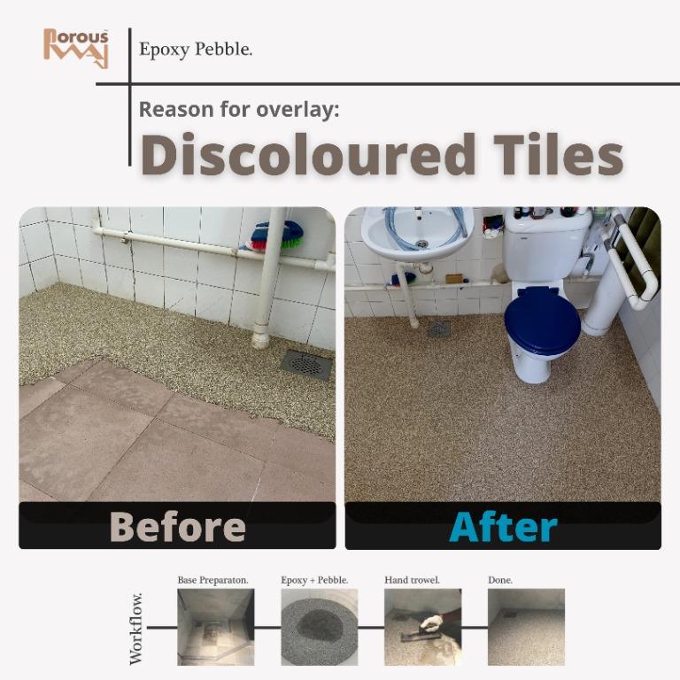 HDB & Condo Toilet Renovation | Anti slip flooring | Epoxy Pebble | Toilet Reno628630942398731118