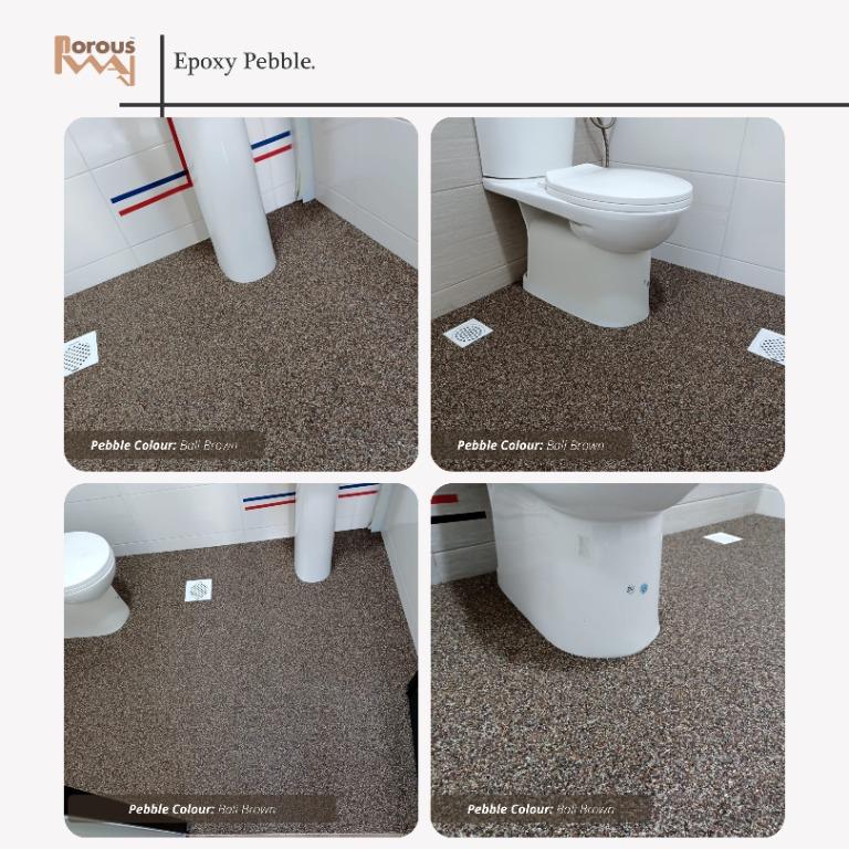 HDB & Condo Toilet Renovation | Anti slip flooring | Epoxy Pebble | Toilet Reno62863094239873113