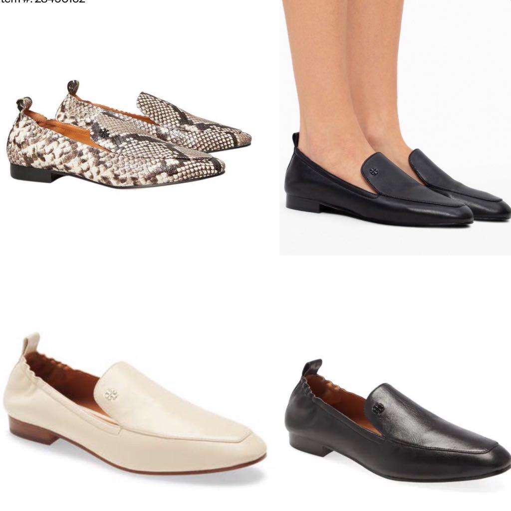 Tory Burch Leather Kira Stretch Loafer, 女裝, 鞋, Loafers - Carousell