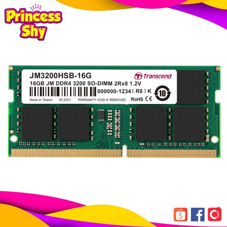 Modulo Di Memoria Transcend 16GB DDR4 3200MHz SO-DIMM - JM3200HSE-16G Per Laptop E Mini PC - Foto 3