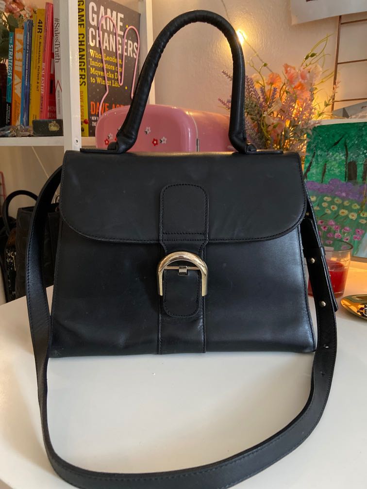 Unbrand bag made in korea natural leather black color