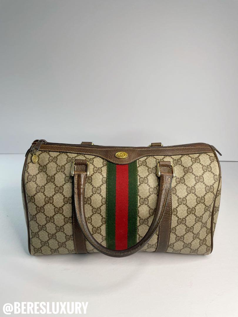 CLEARANCE SALE Vintage Gucci Sherry Line Boston Handbag Luxury