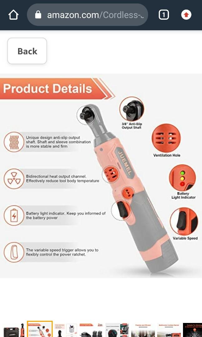 Juemel cordless ratchet on sale