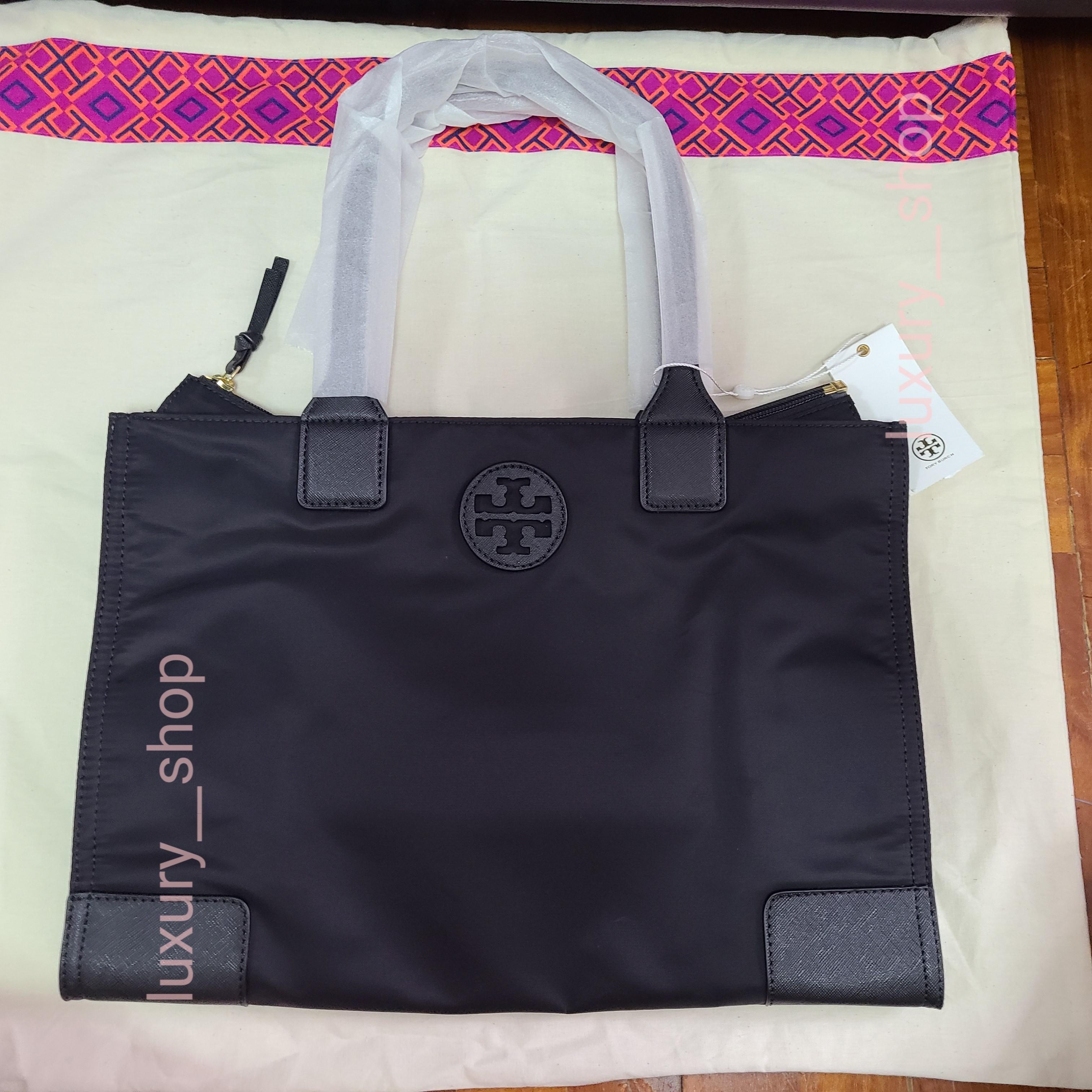 安全拉鏈設計Tory Burch Ella Packable Nylon Waterproof Tote Zip Bag