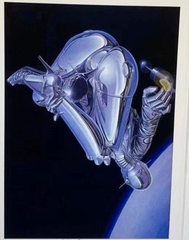 空山基 / 限量35 Hajime Sorayama Sexy Robot 太空 親筆簽名 版畫 art print, 興趣及遊戲, 手作 ...