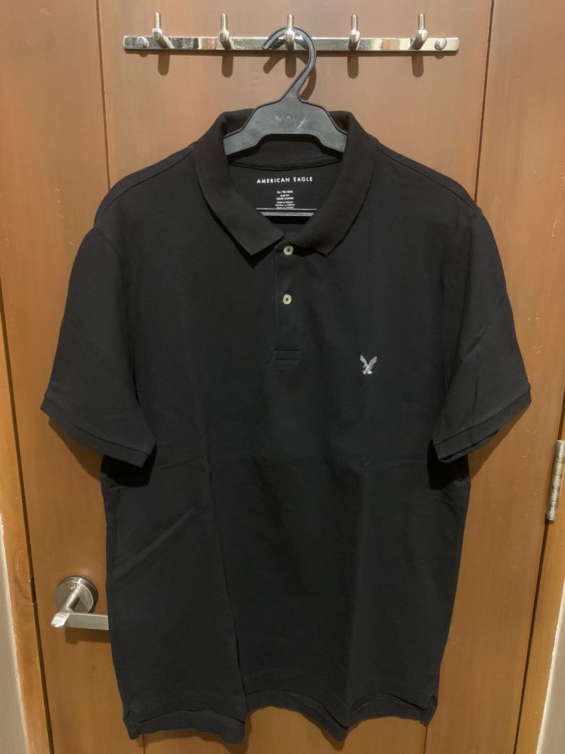 American eagle deals black polo