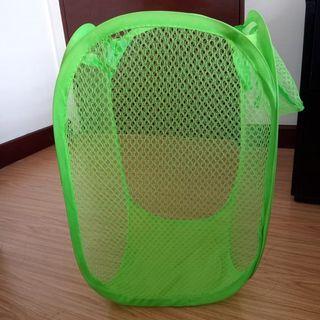 Apple Green Foldable Laundry Basket | Mesh Hamper