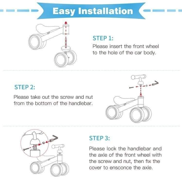 Bammax Balance Bike For 12yearold Baby Walker Riding Bicycle Toy