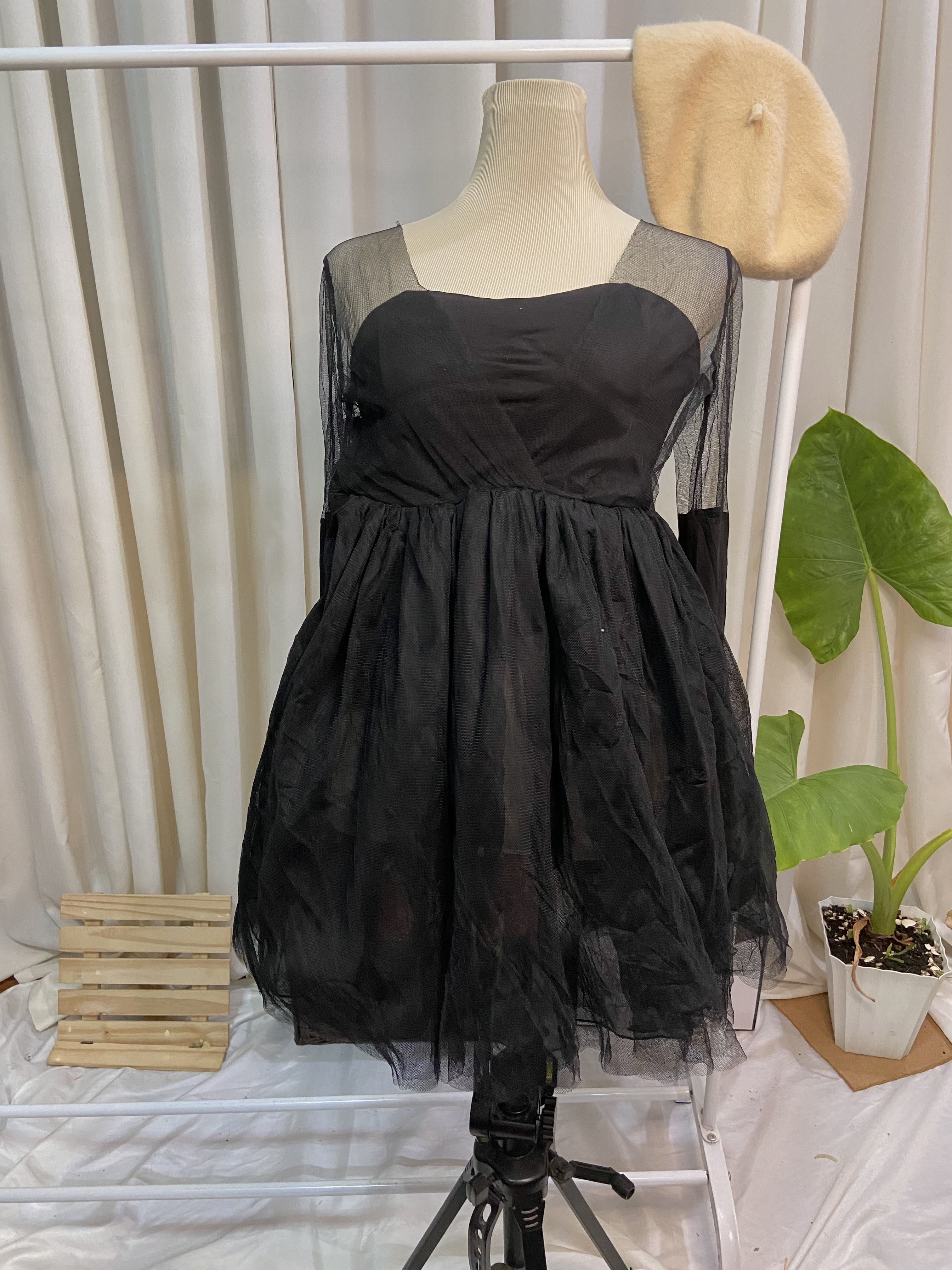Black tulle dress gown debut shoot Women s Fashion Dresses