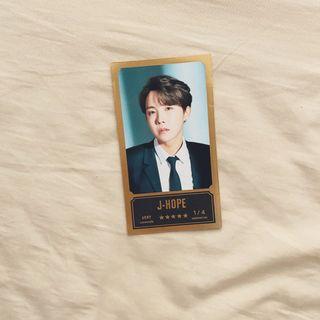 BTS Jhope Gold Message Card