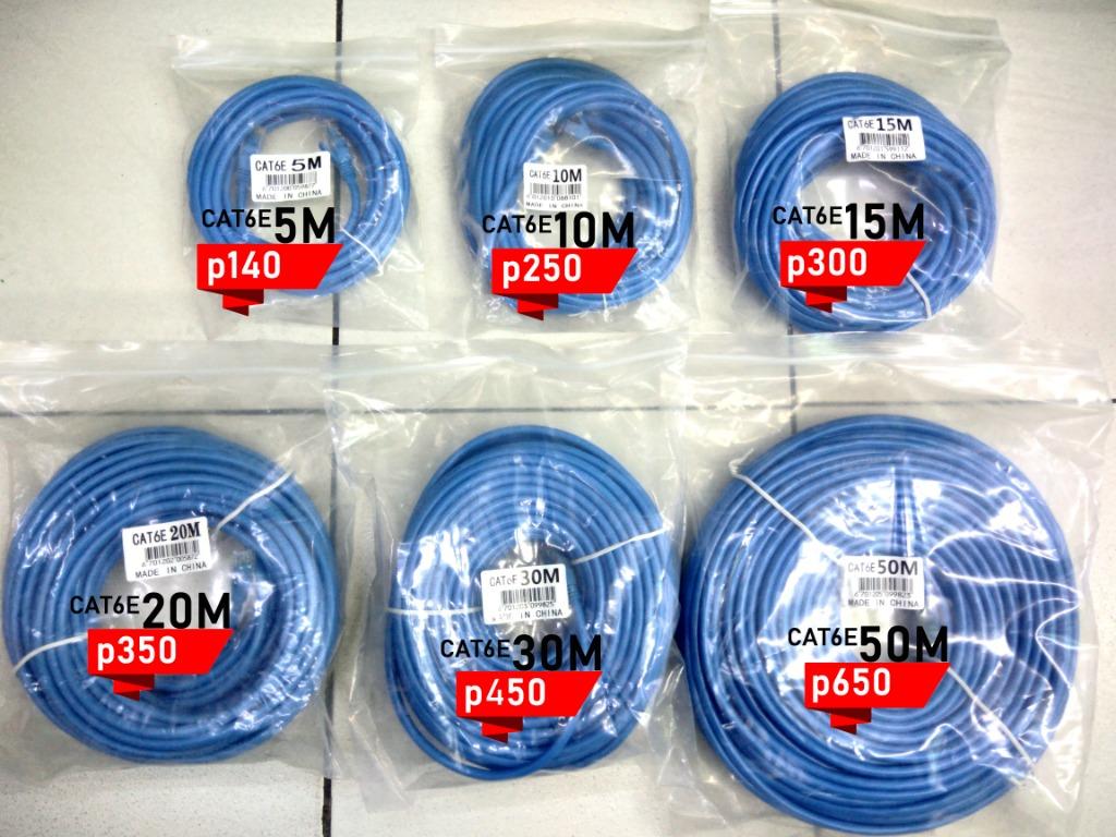 Cat6 Lan cable CAT 6 Ethernet LAN Cable 5M 10M 15M 20M 30M 50M Network ...