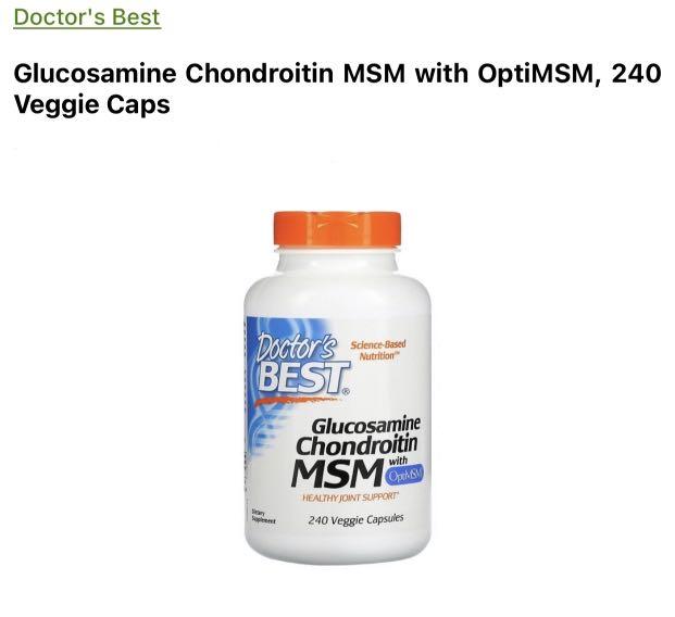 Doctor's Best Glucosamine Chondroitin Msm with optimsm ...