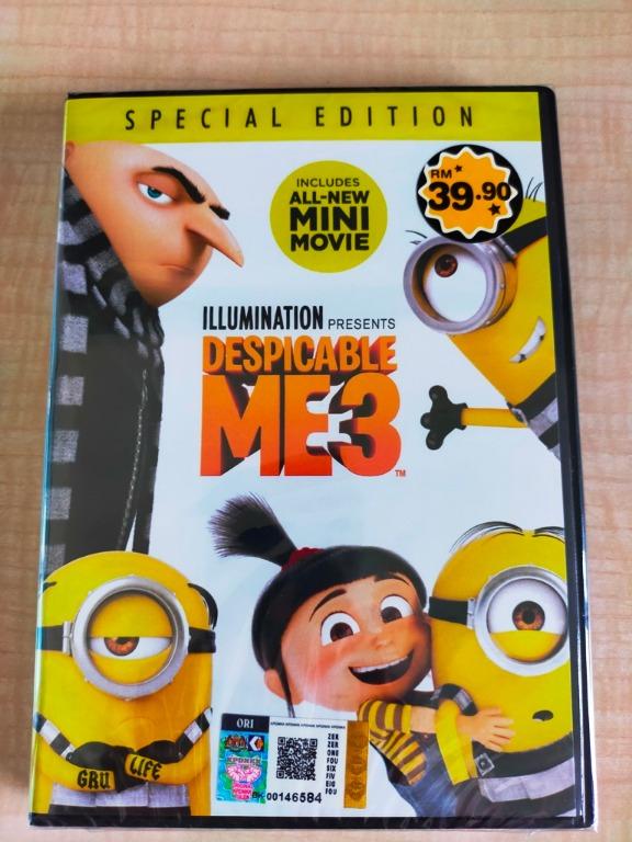 English Animated Movie Despicable Me 3 Special Edition Dvd Subtitle English Mandarin Cantonese Hobbies Toys Music Media Cds Dvds On Carousell
