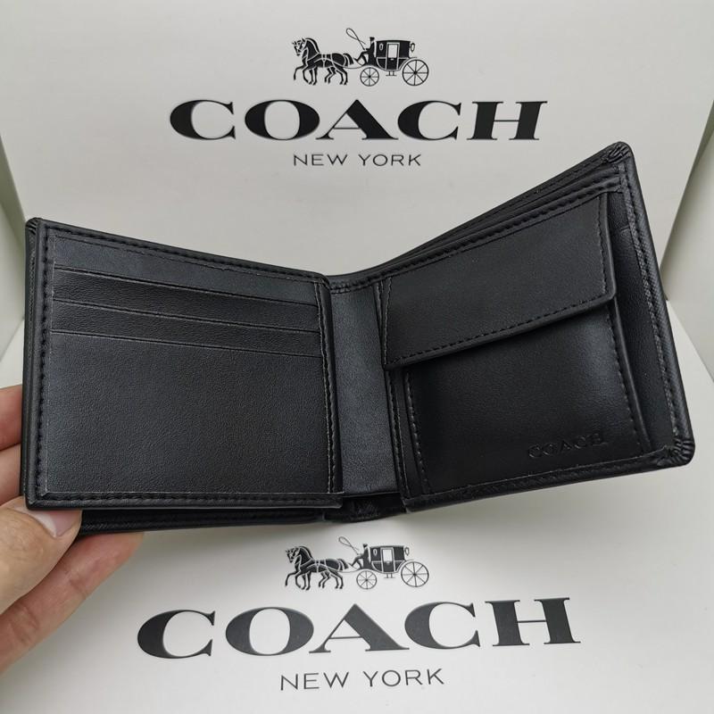 Coach mens wallet top with coin pocket