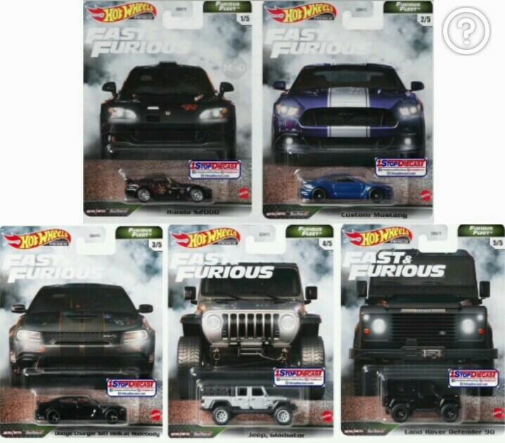 furious hotwheels furious fleet 