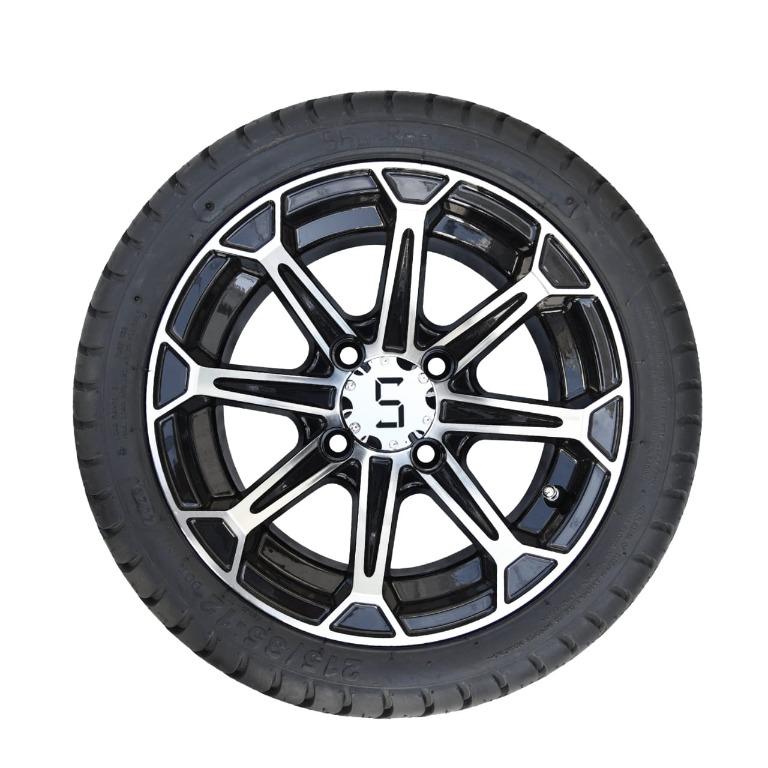 GOLF CART WHEEL AND TIRE COMBO 215/3512 (SRGCTW201), Sports Equipment
