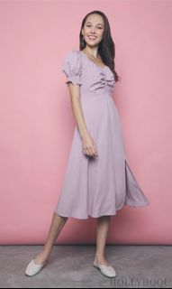 Hollyhoque Estella Princess Sleeves Dress Lilac