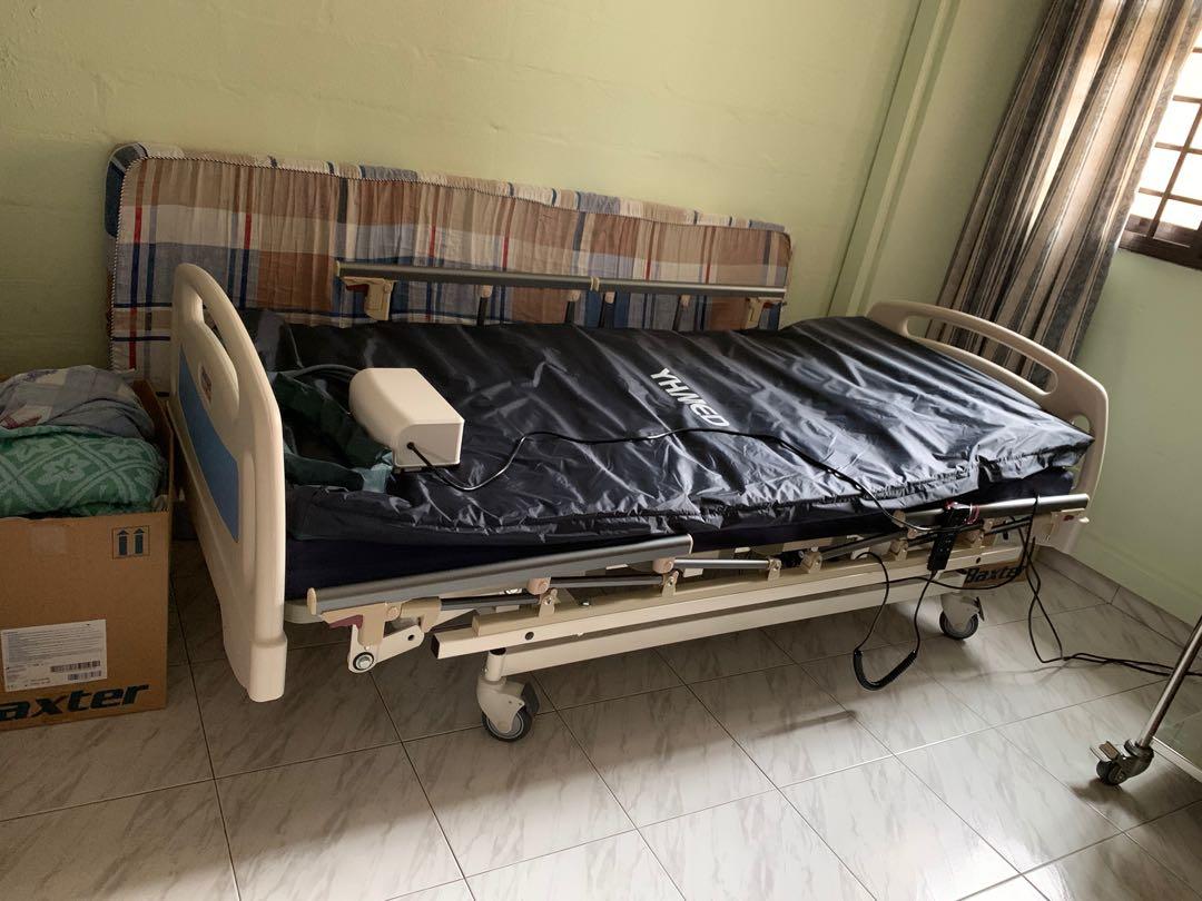 Hospital bed + air mattress, Furniture & Home Living, Furniture, Bed