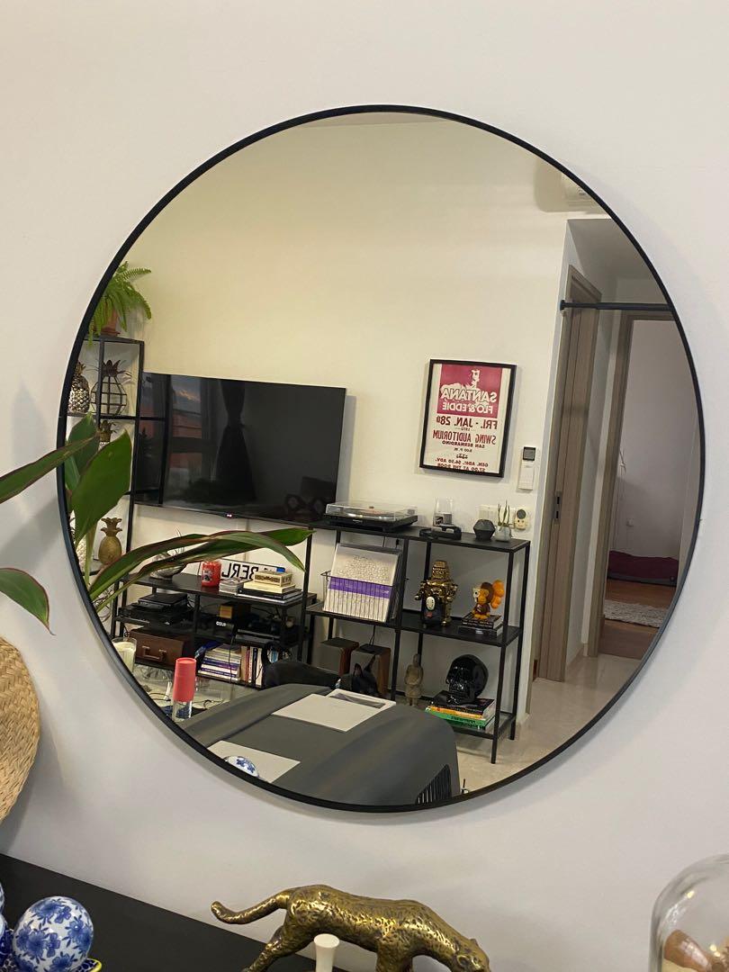 Ikea round mirror, Furniture & Home Living, Home Decor, Mirrors on