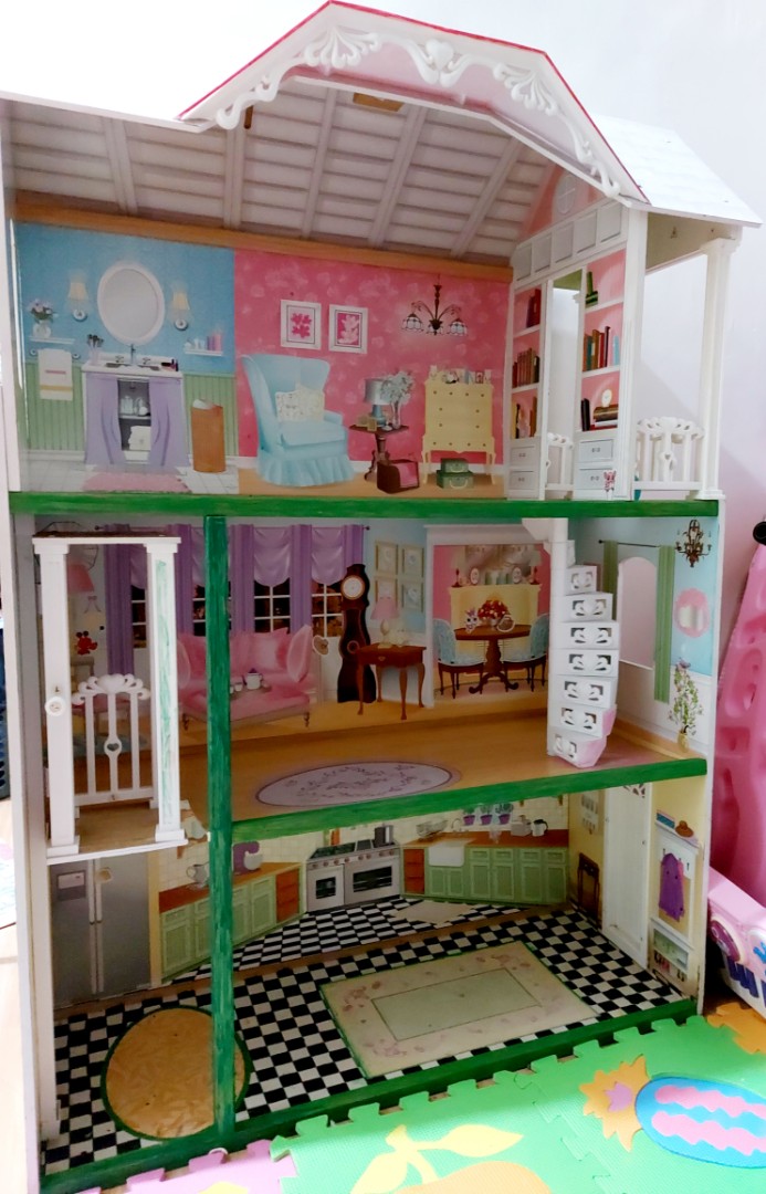 KidKraft Kaylee Wooden Dollhouse, Almost 4 Feet Tall with Elevator and Stairs, Hobbies & Toys