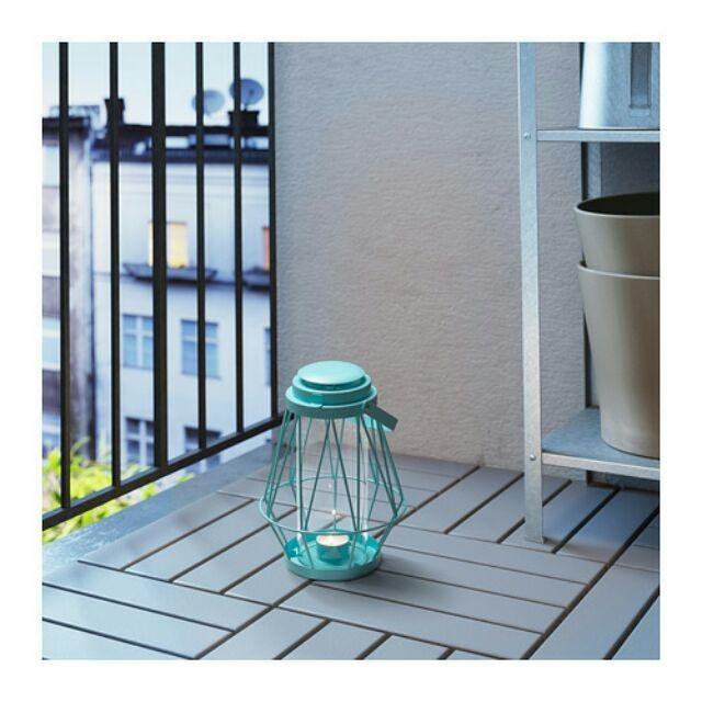 [KLANG] IKEA Sommar Turquoise Lantern, Furniture & Home Living