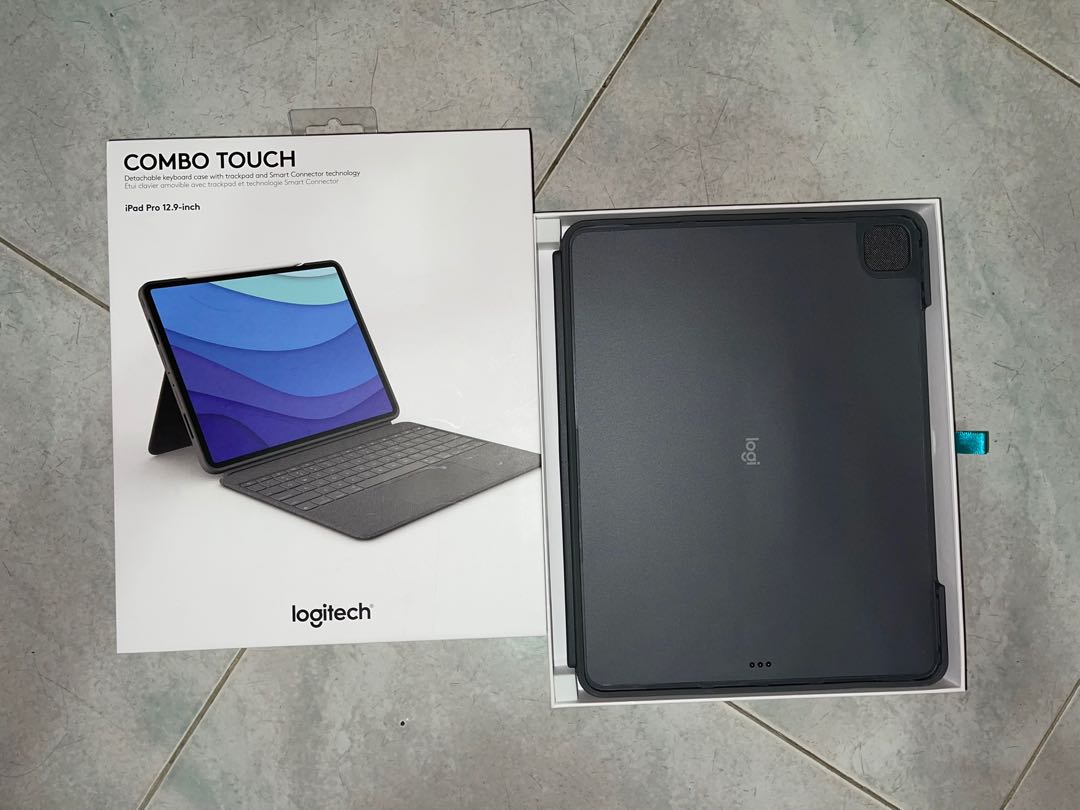 Logitech Combo Touch 保護殼(iPad Pro 第5代12.9吋), 手提電話, 平板 