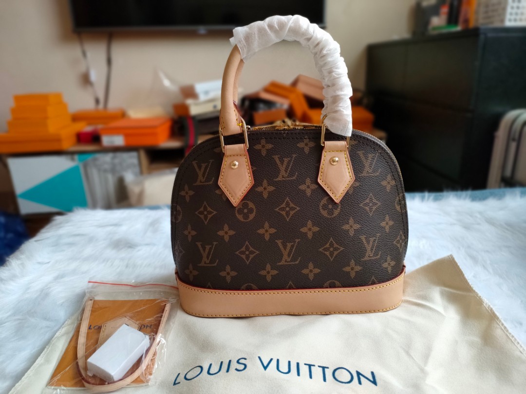 Louis Vuitton Olive Khaki Monogram Mini Lin Alma Haute Bag Tall 3LVL12 –  Bagriculture