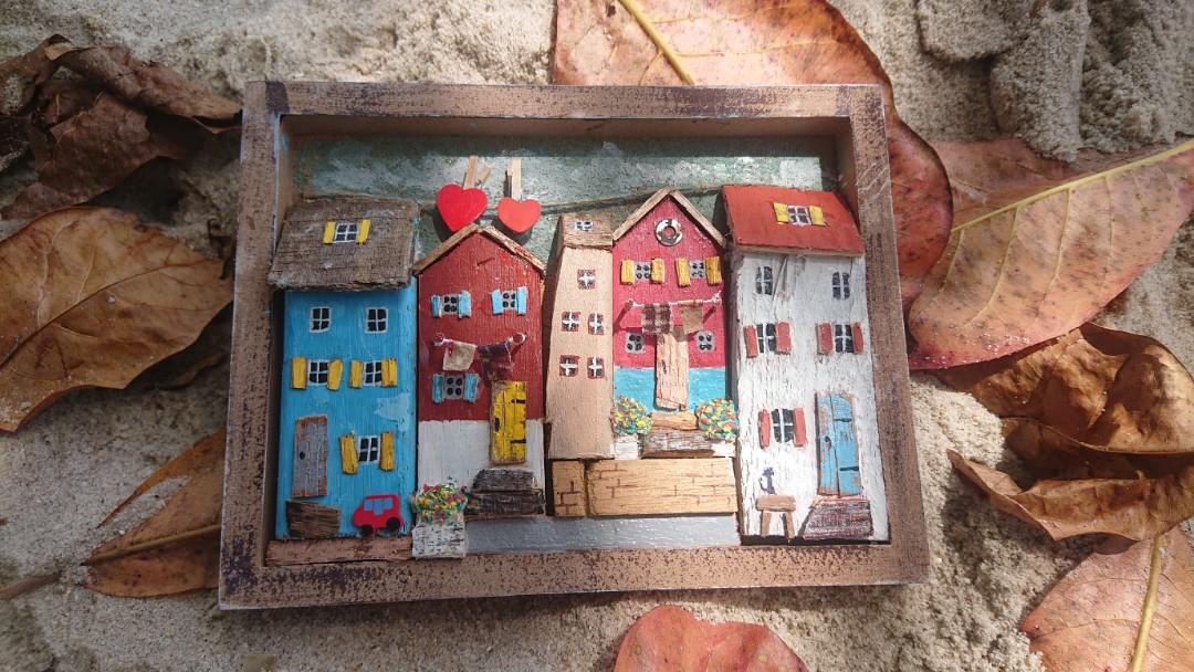 Miniature wooden best sale houses