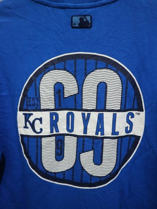 CustomCat Kansas City Royals Vintage MLB Crewneck Sweatshirt Royal / S