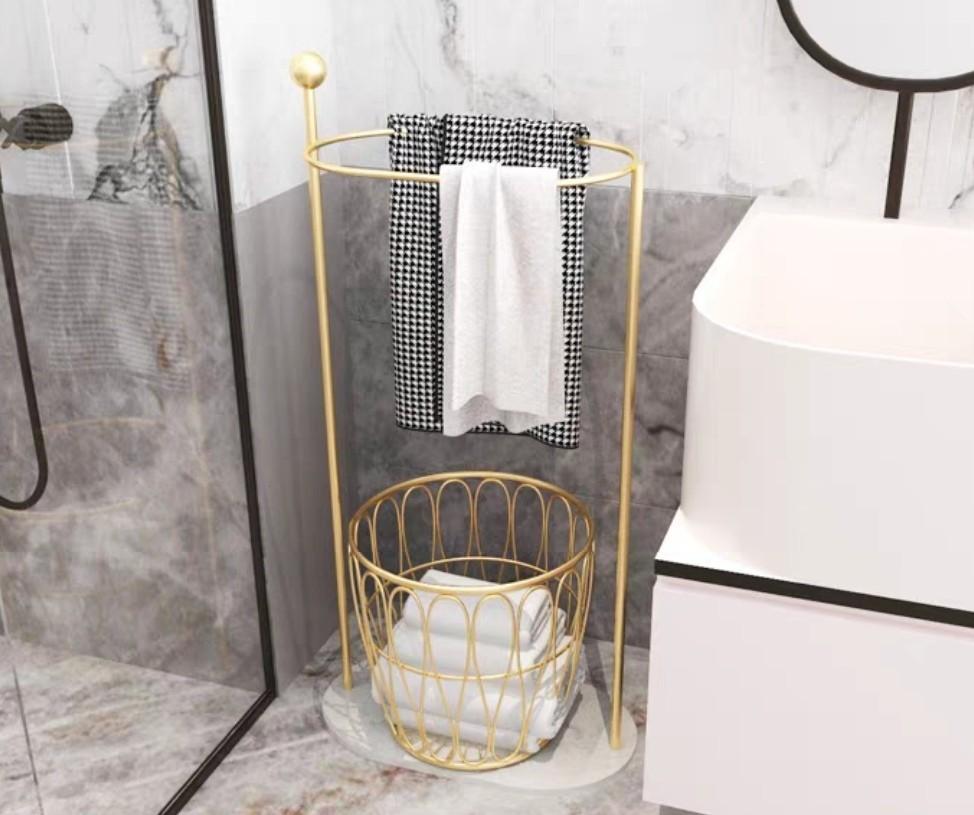 Modern Luxury Style Towel Rack + Laundry Basket, Furniture & Home Living, Home Improvement