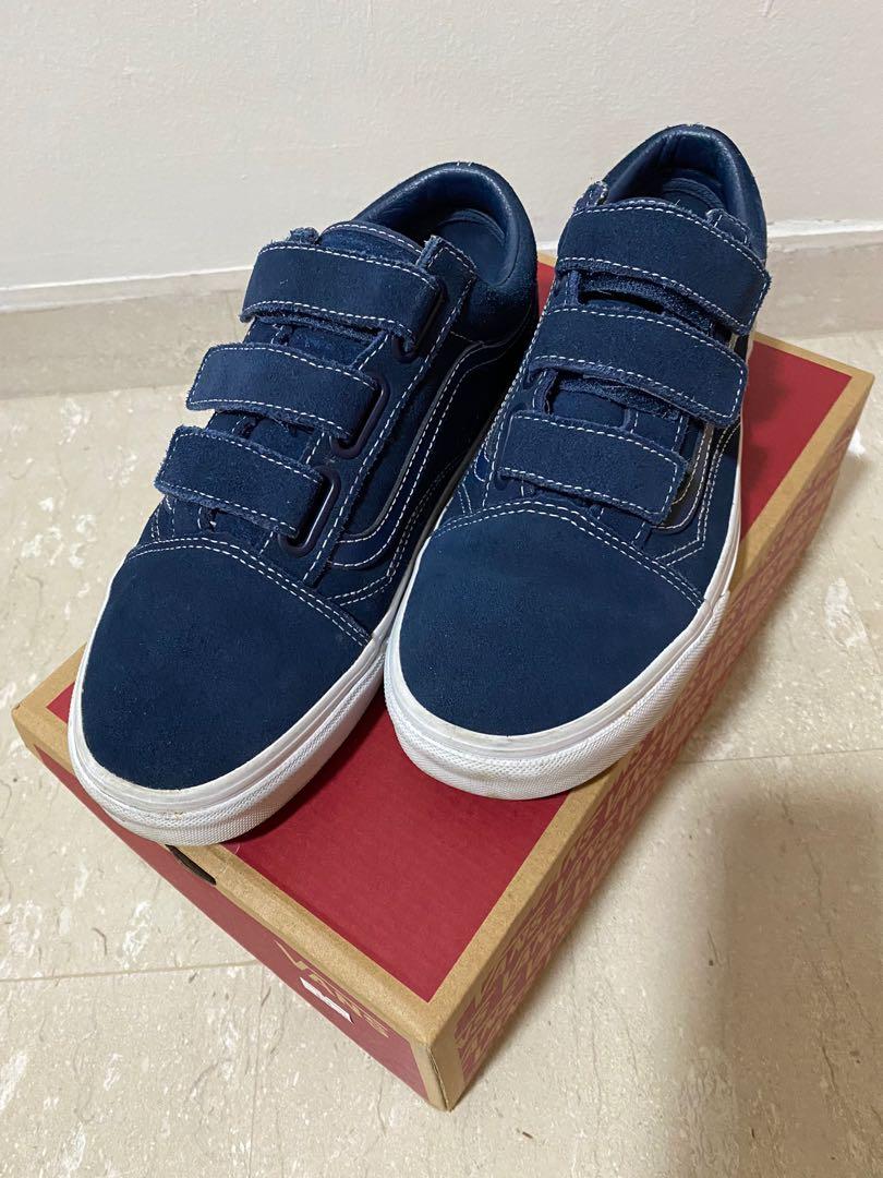 Blue top strap vans