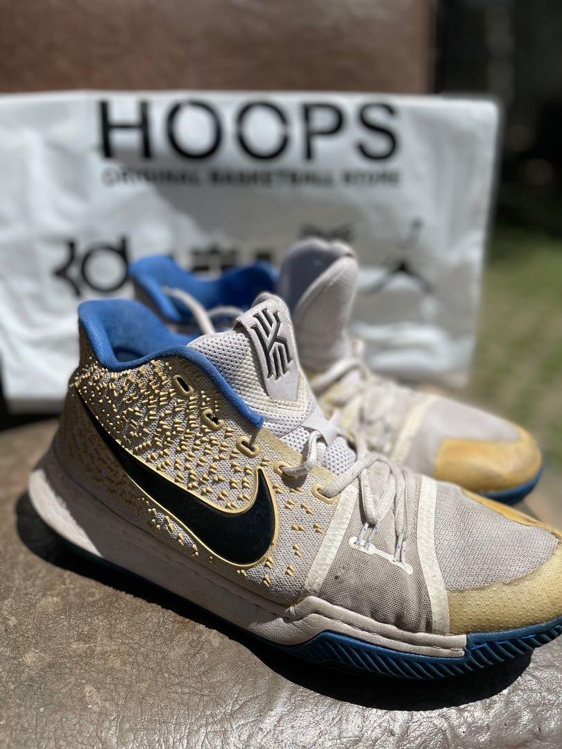 Kyrie 3 blue top and white